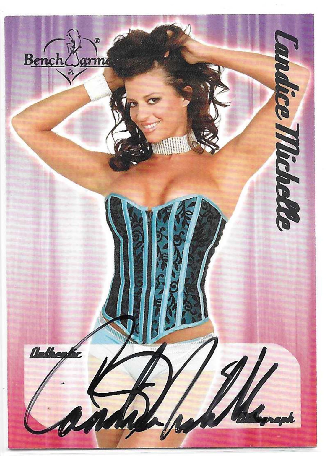 2006 Benchwarmer Series 2 Candice Michelle Autograph Card 3 of 20 Model Auto