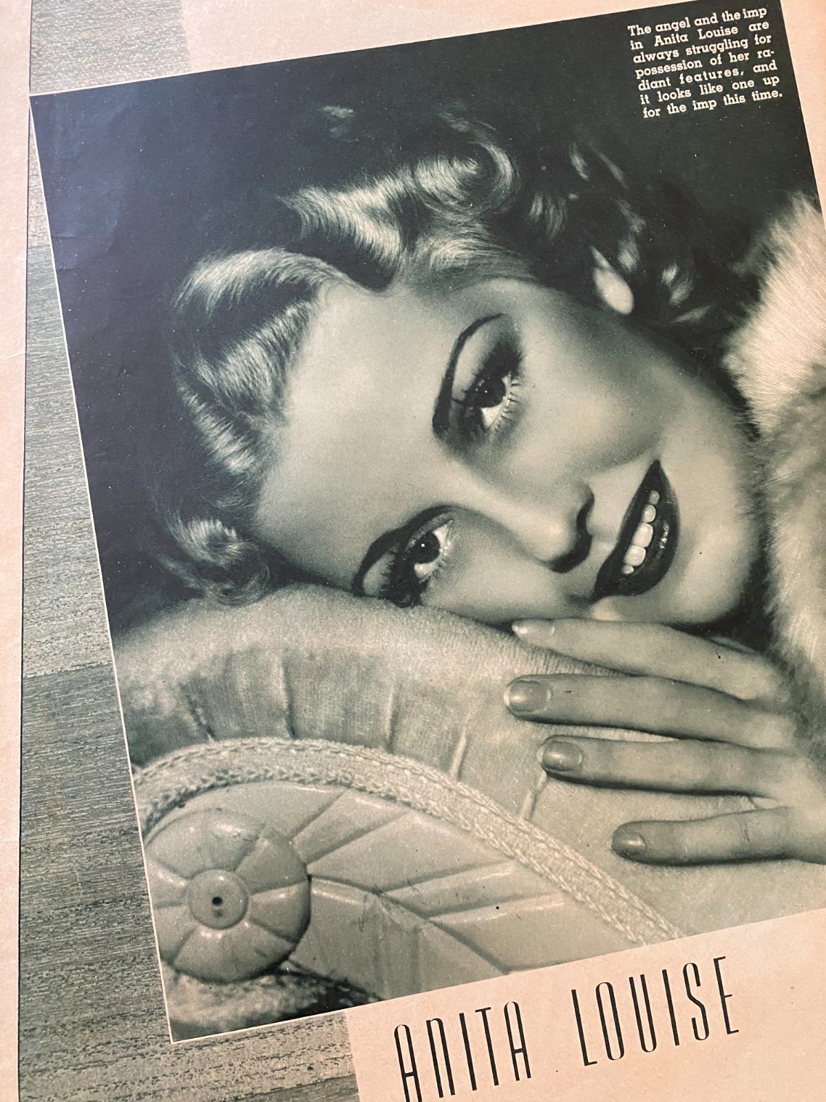 Anita Louise, Dick Powell, Double Full Page Vintage Pinup, aa Anita Louise, Dick Powell, Double Full Page Vintage Pinup, aa