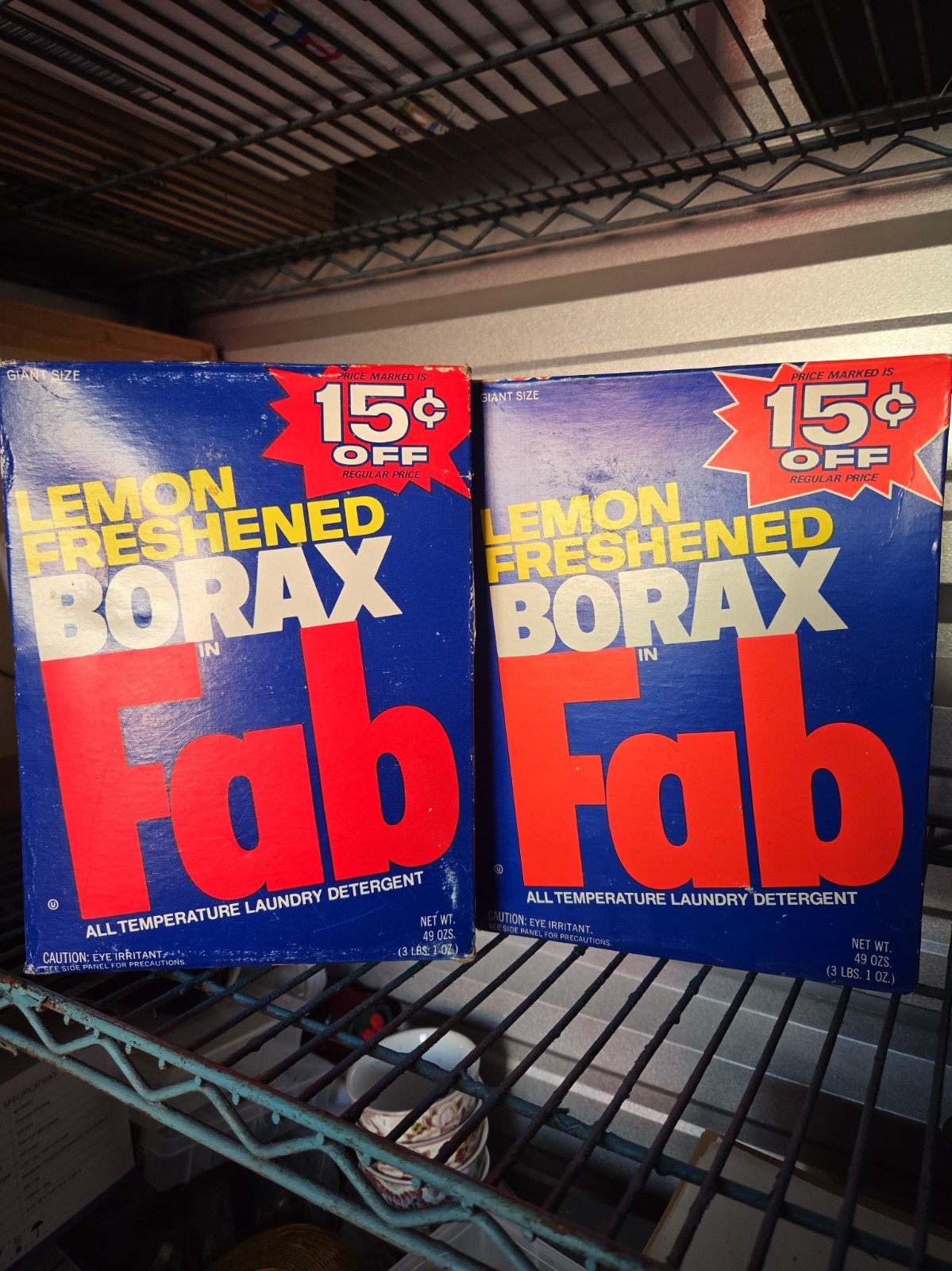 Two New Vintage Unopened Boxes Of Lemon Freshened Borax In Fab