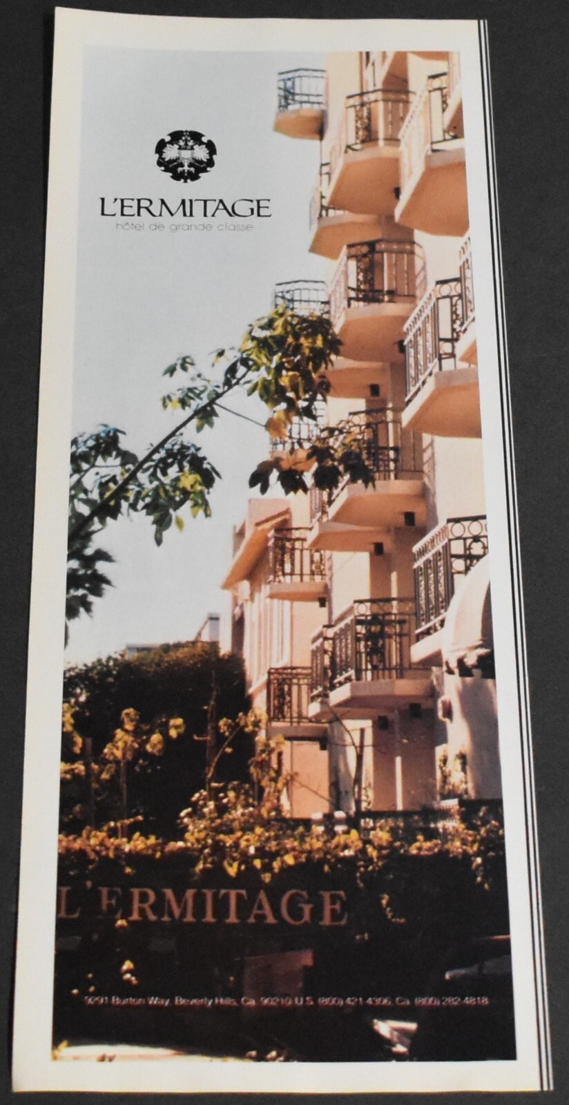 1980 Print Ad L\'ermitage Hotel de Grande Classe Beverly Hills California Art