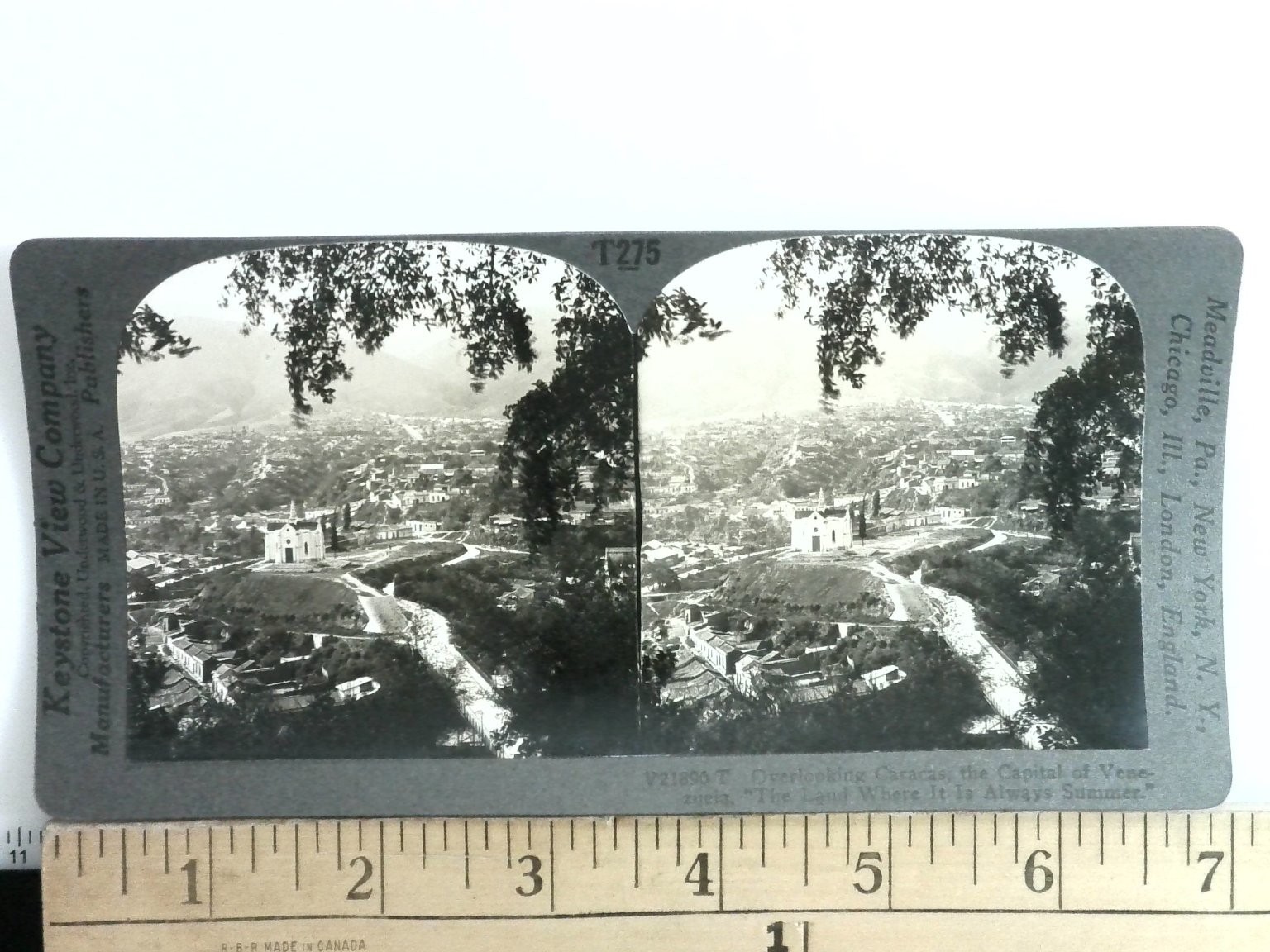 Overlooking Caracas Capital of Venezuela Stereoview Keystone View Co. 1920s Overlooking Caracas Capital of Venezuela Stereoview Keystone View Co. 1920s