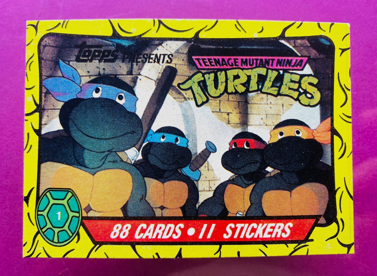 1989 TOPPS TEENAGE MUTANT NINJA TURTLES TMNT #1 THE EPIC BEGINS (MHG) 