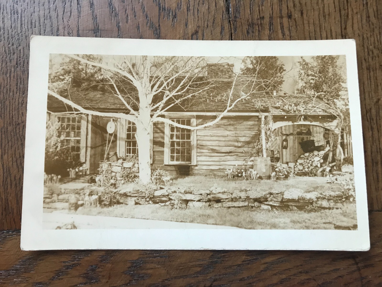 Little Old House on Exhibit Flower Show Cambridge Massachusetts RPPC Postcard