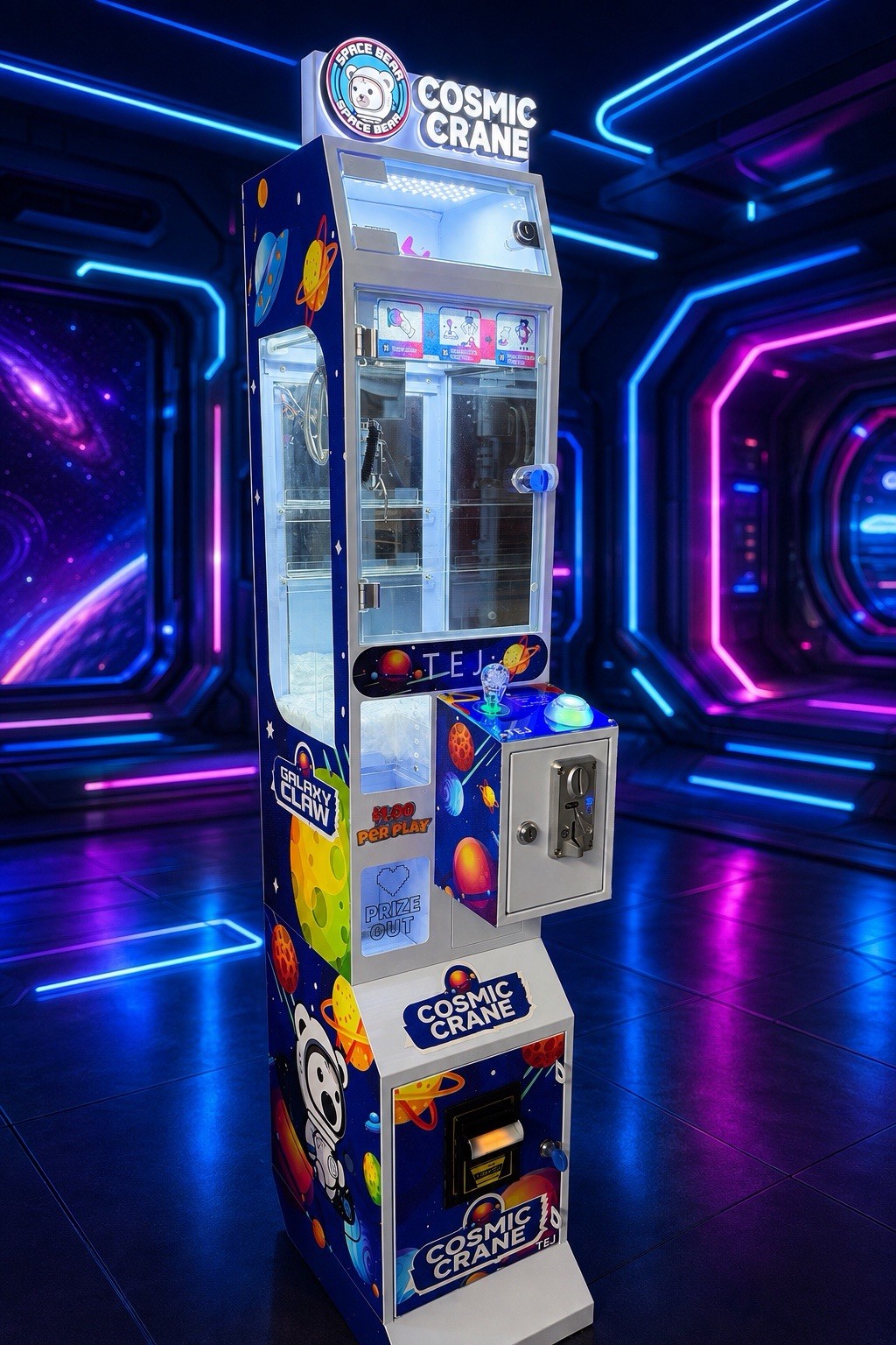 TEJ Cosmic Crane Claw Mini Space Galaxy Machine 