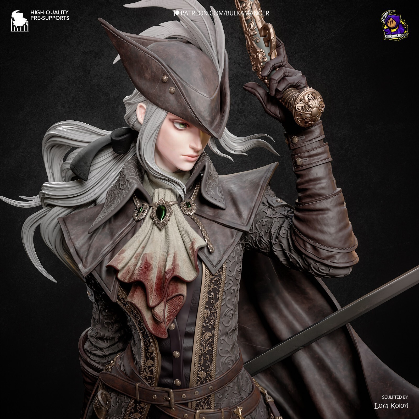 1:8 Lady Maria Bloodborne Fan Art UNPAINTED High Quality Garage Kit