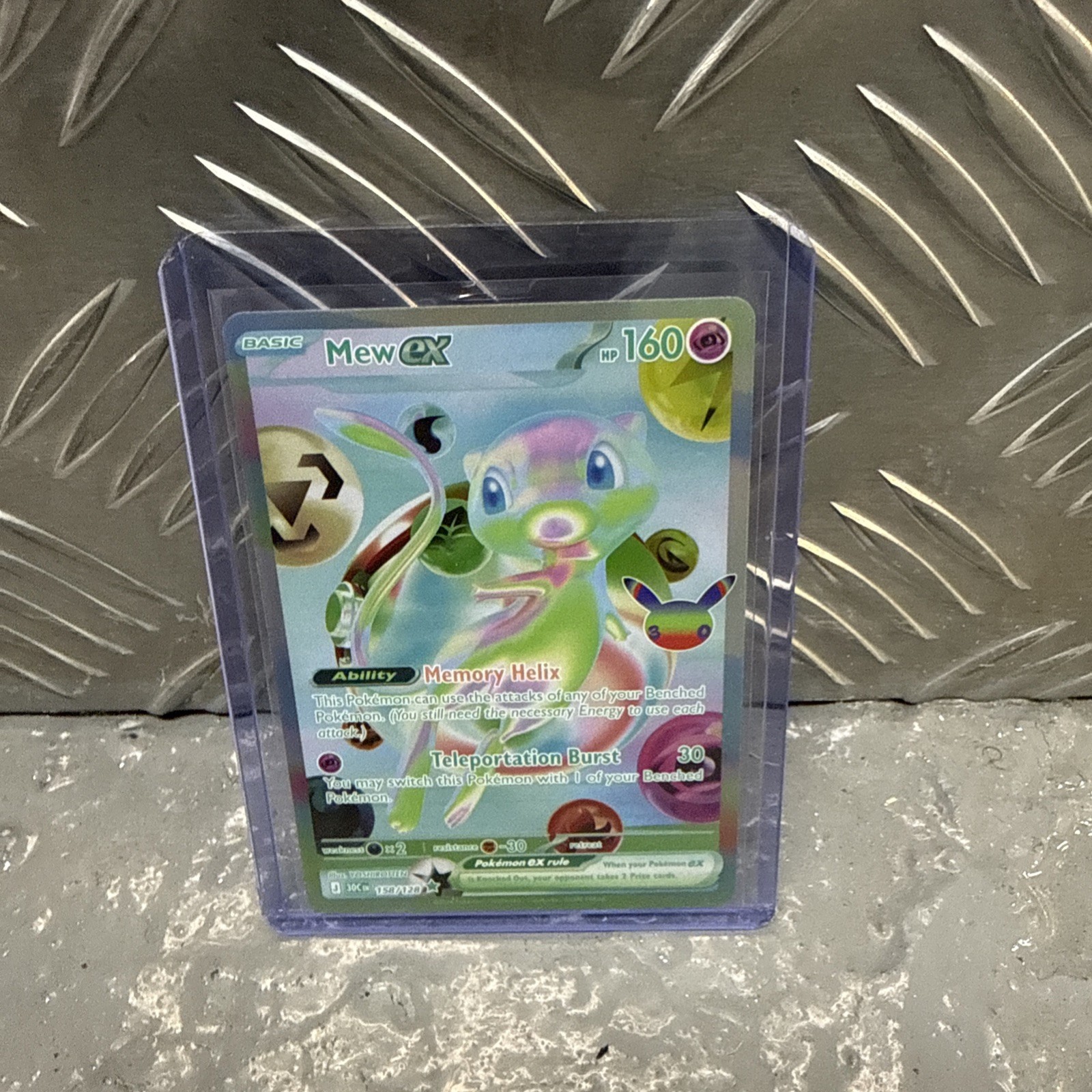 Pokémon TCG Mew ex 158/128 - Futuristic Rare - 30th Anniversary Mint Pack Fresh Pokémon TCG Mew ex 158/128 - Futuristic Rare - 30th Anniversary Mint Pack Fresh