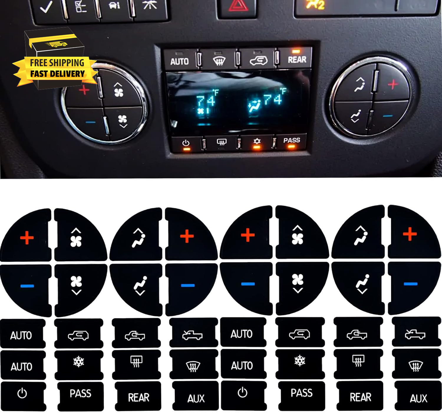 2 Packs AC Dash Button Repair Kit -Compatible with Chevy, Best for Fixing Ruined