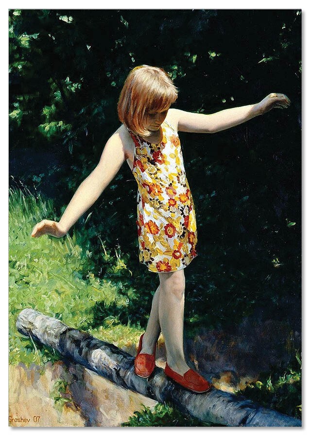 Pretty GIRL dangerous step Little KIDS Children ART Slava NEW modern Postcard Pretty GIRL dangerous step Little KIDS Children ART Slava NEW modern Postcard