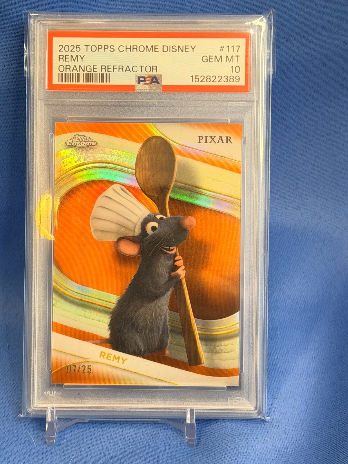 2025 Topps Chrome Disney REMY Orange /25 Gem Mint PSA 10