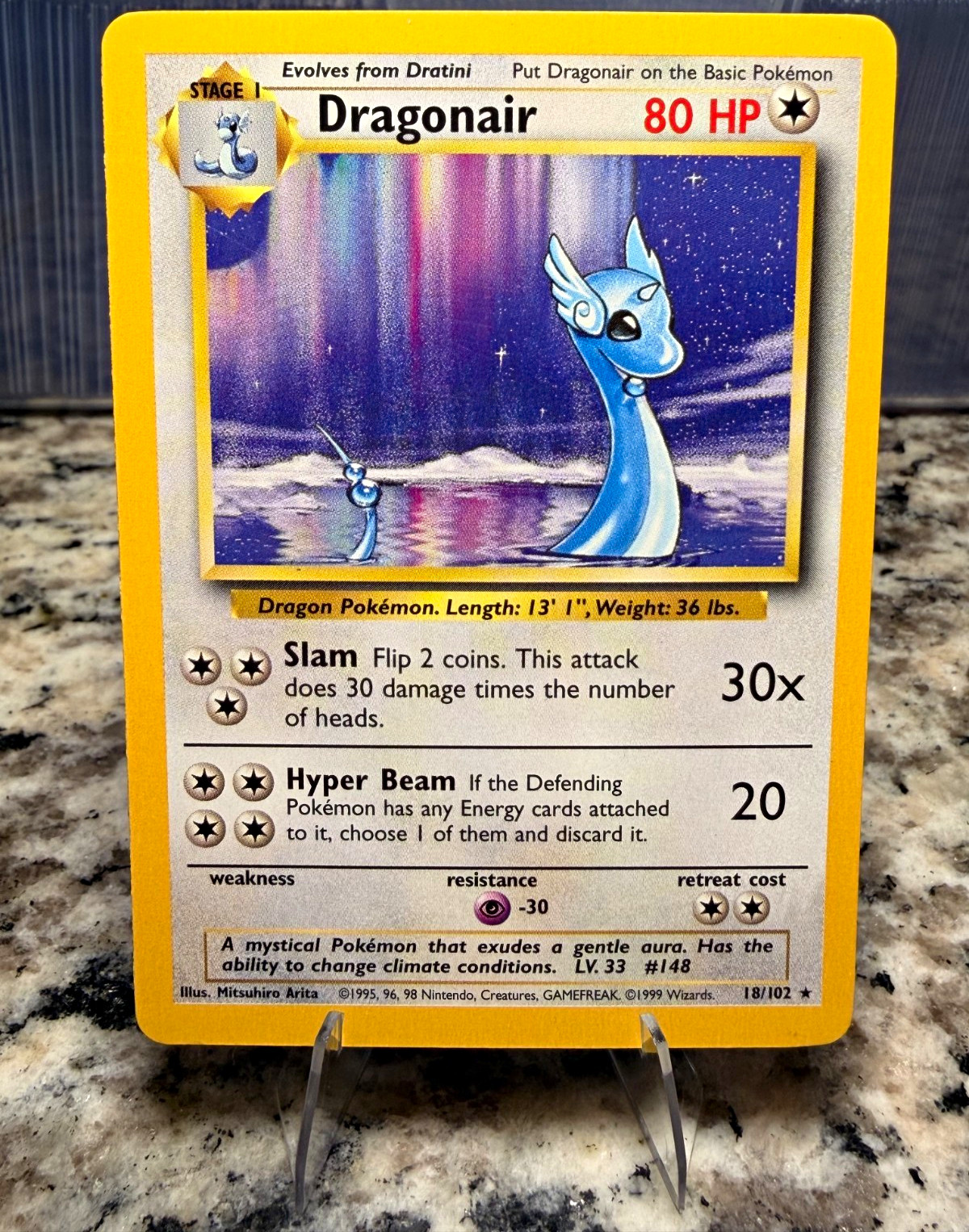 1999 Wizards Pokémon Base Set 1st Edition #18/102 Dragonair Non-Sport Card