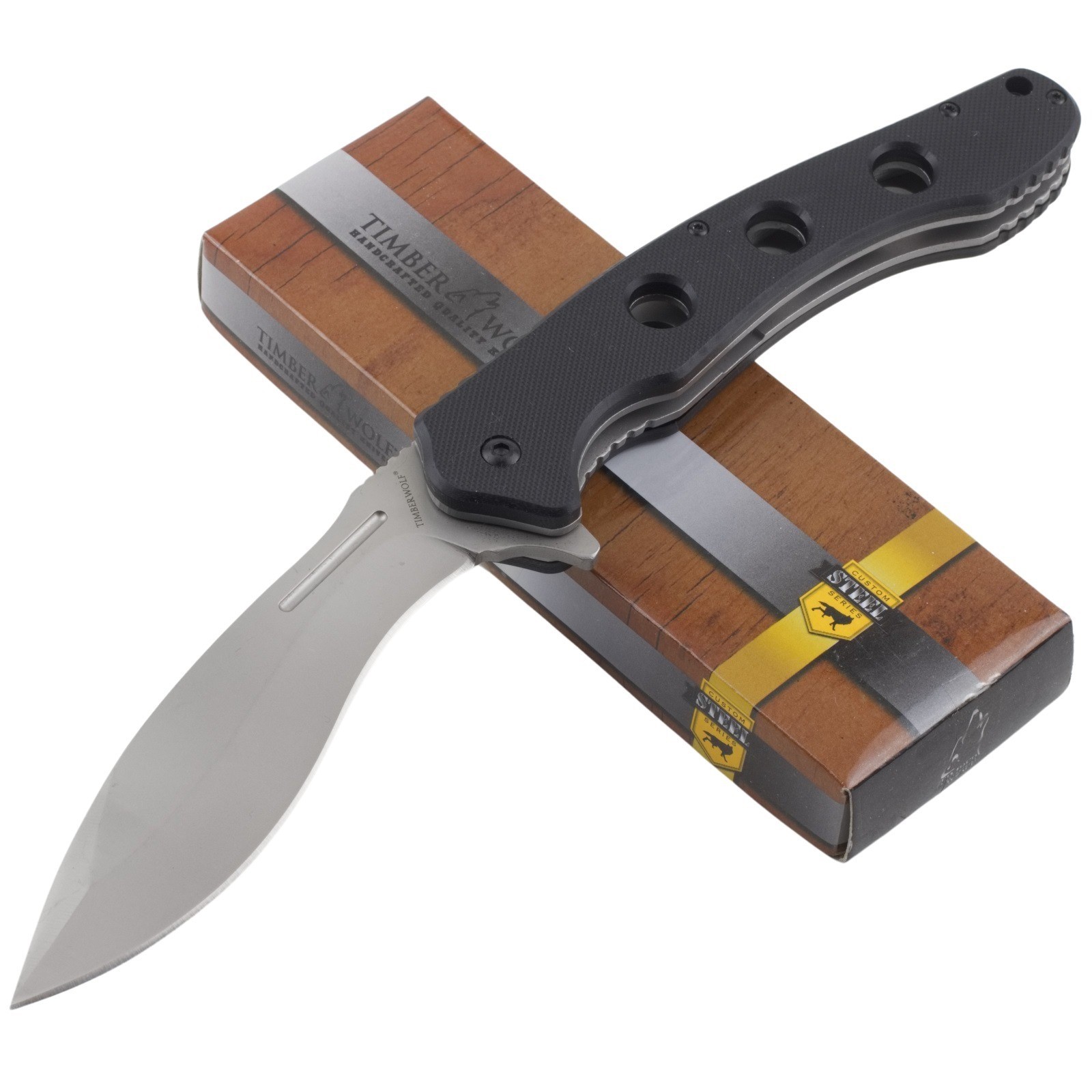 Timber Wolf Kukri Tactical Beast Folding Pocket Knife Black G10 Handle