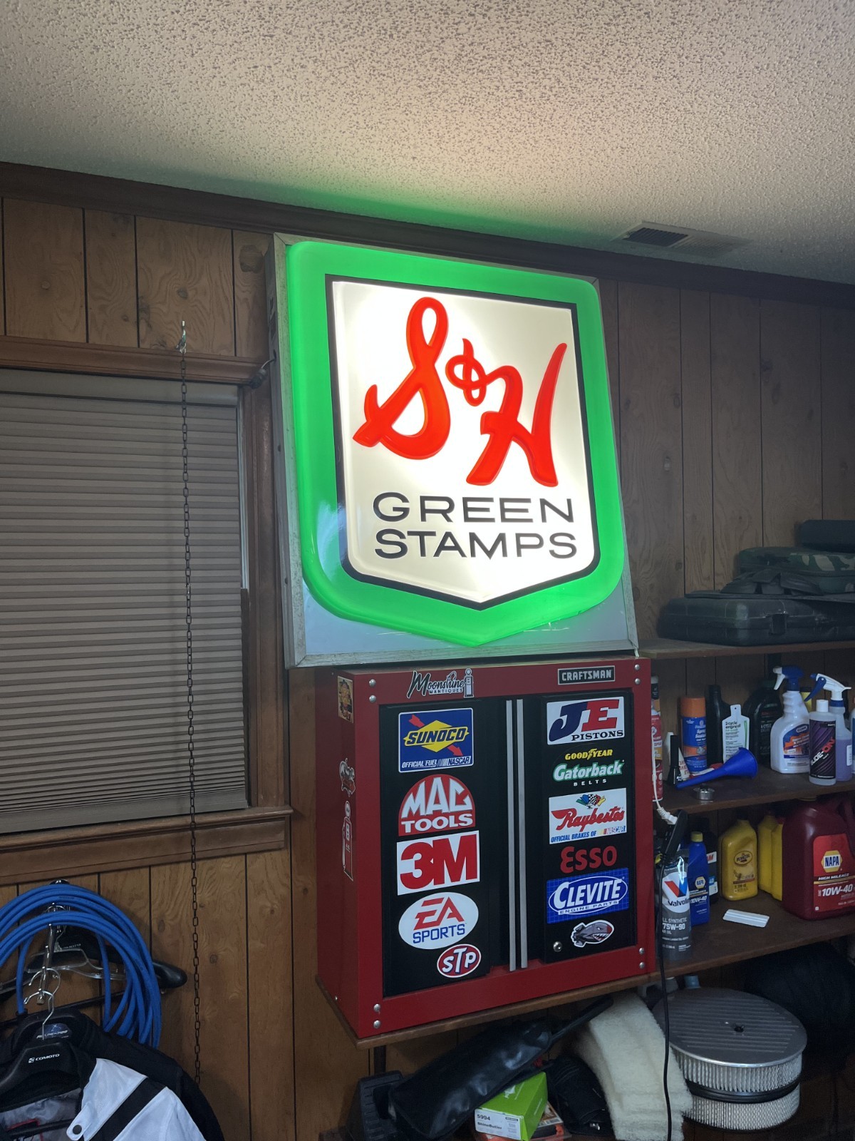 Vintage S&H Green Stamp Lighted Sign (32 x 36) Vintage S&H Green Stamp Lighted Sign (32 x 36)