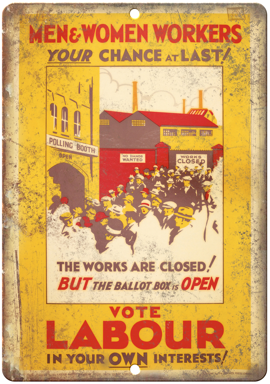 England London Vote Labour Party RARE Poster 12\