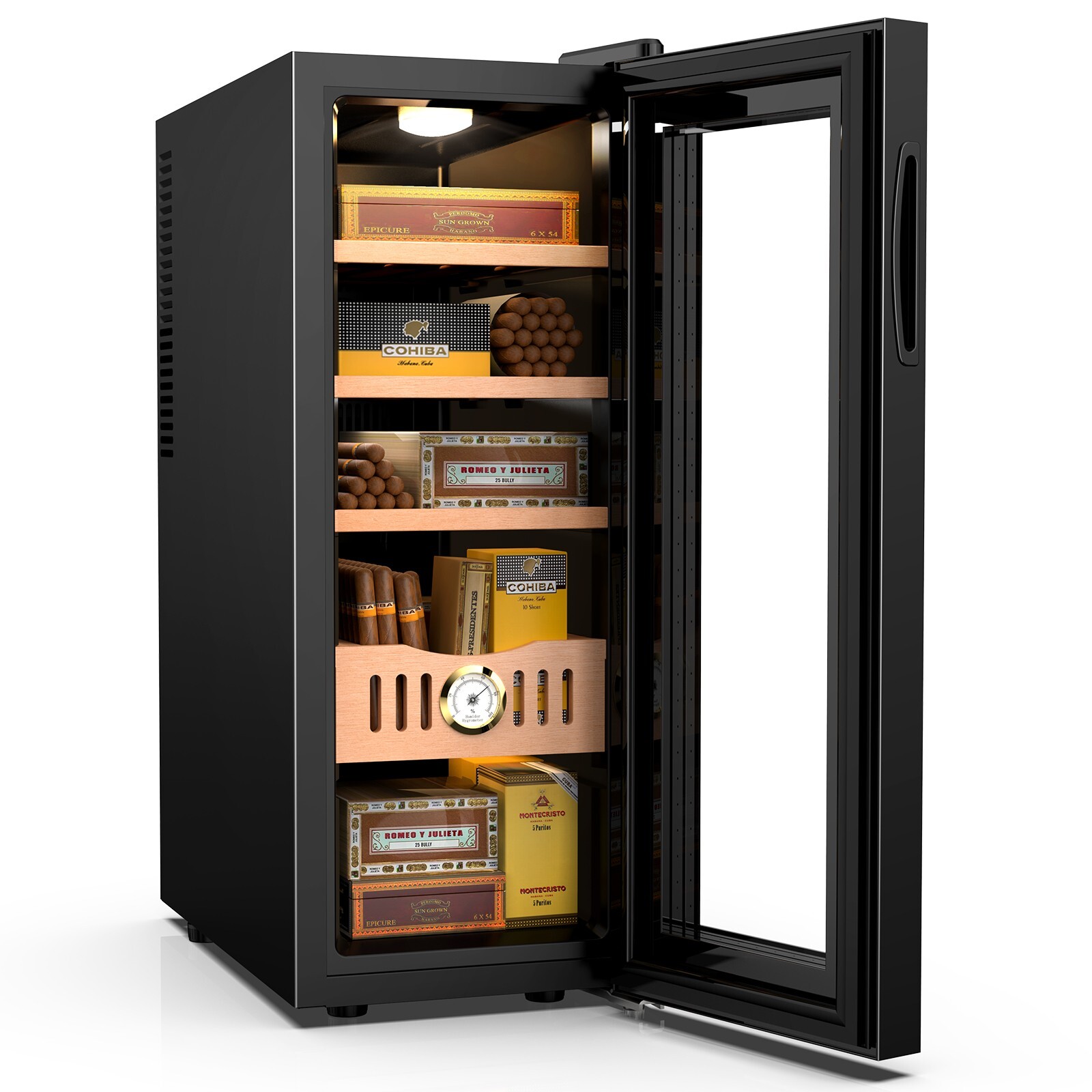 35L Electric Cigar Humidors Cooling Temperature Control System Max  250Counts