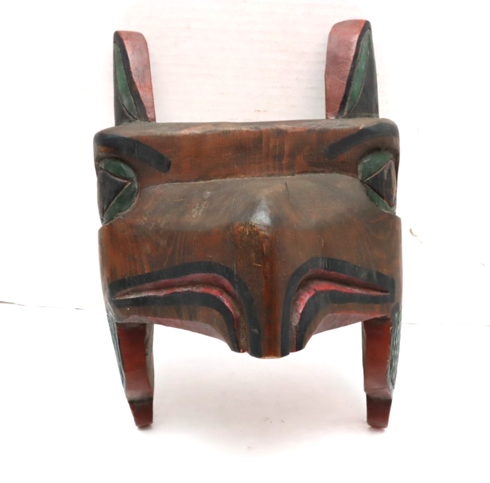 ATQ Tlingit Carved Wood Eagle Thunder Bird Mask Northwest Coast Native American