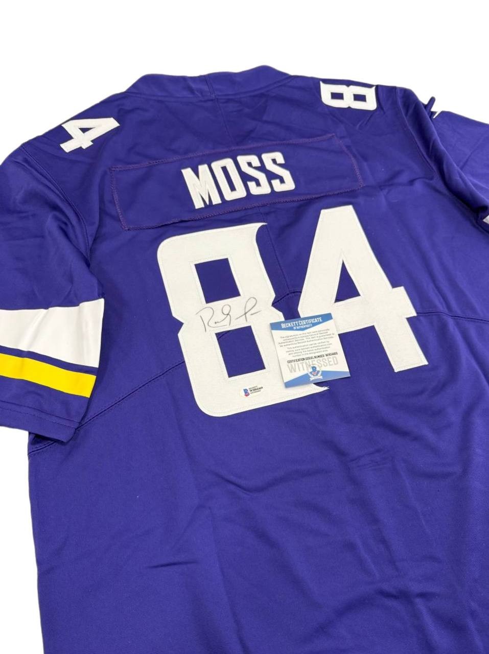 Randy Moss Signed Minnesota Vikings #84 Jersey Autographed Beckett Witness