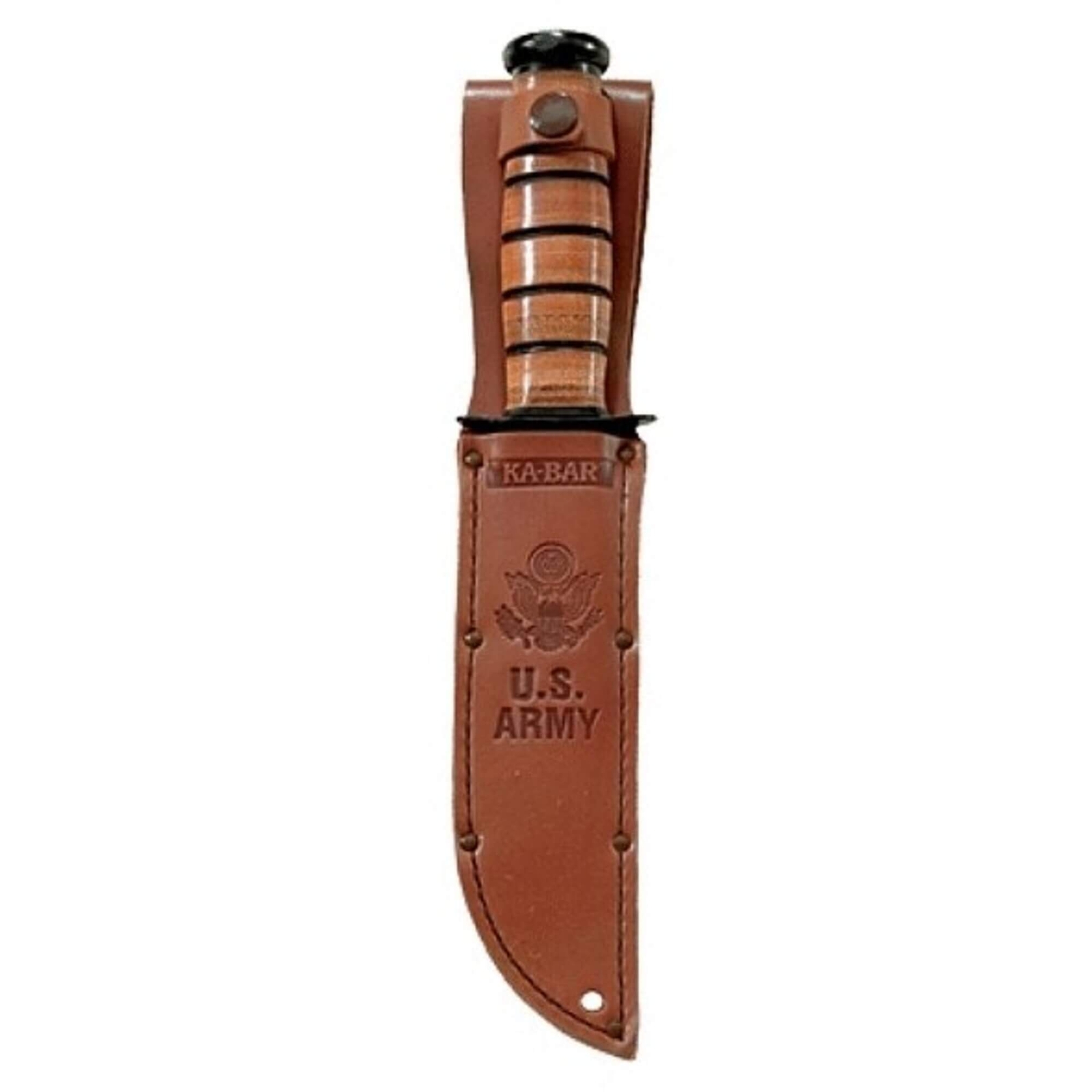 KA-BAR Sheath for Knife Full Size Brown Leather Material US Army, 13 Inch 1220S