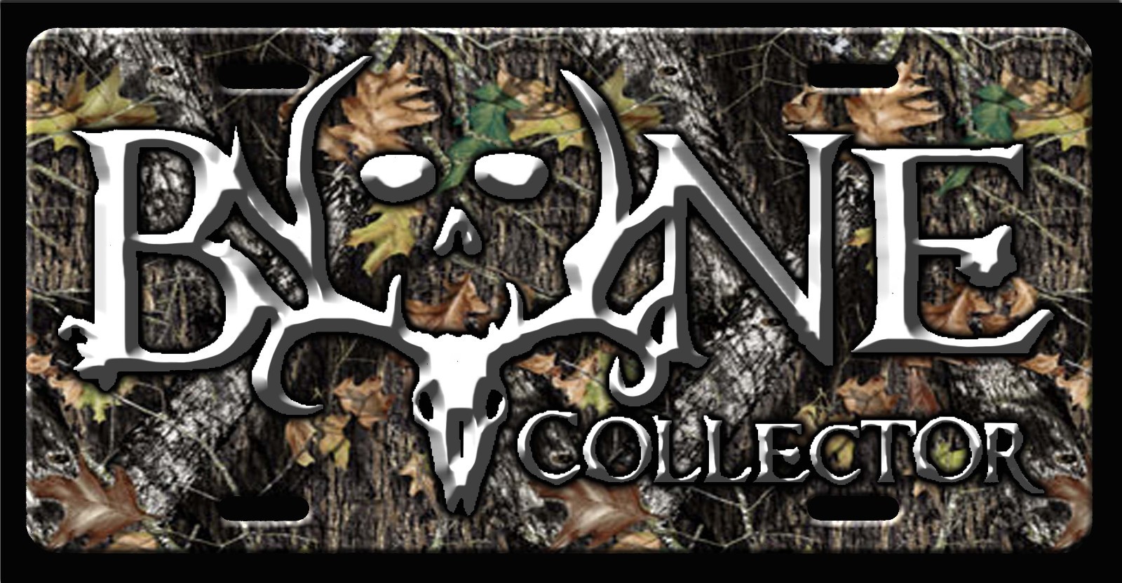 L@@K  The Bone Collector  - Car Vanity Tag camo hunting deer