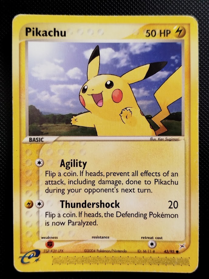 (LP) Pikachu 43/95 2004 EX Team Magma vs Team Aqua Regular Pokemon Card