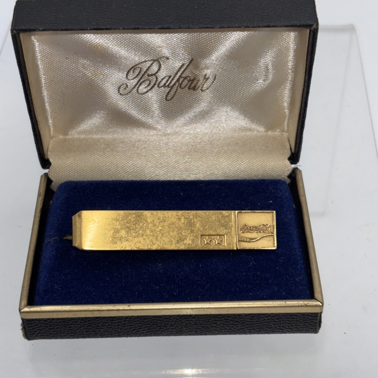 Vintage Balfour Coca Cola Tie Clip 2 Year Service Award In Case 1980s Vintage Balfour Coca Cola Tie Clip 2 Year Service Award In Case 1980s