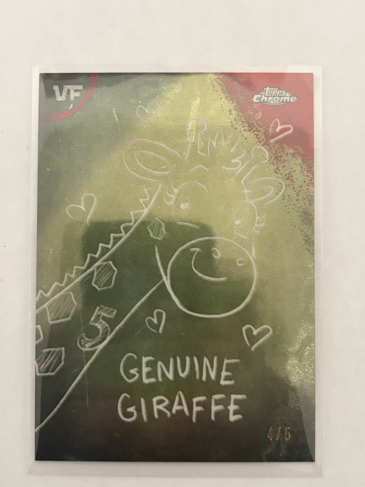 2026 Topps Chrome VeeFriends Genuine Giraffe Chalkboard C-15 Red Refractor /5