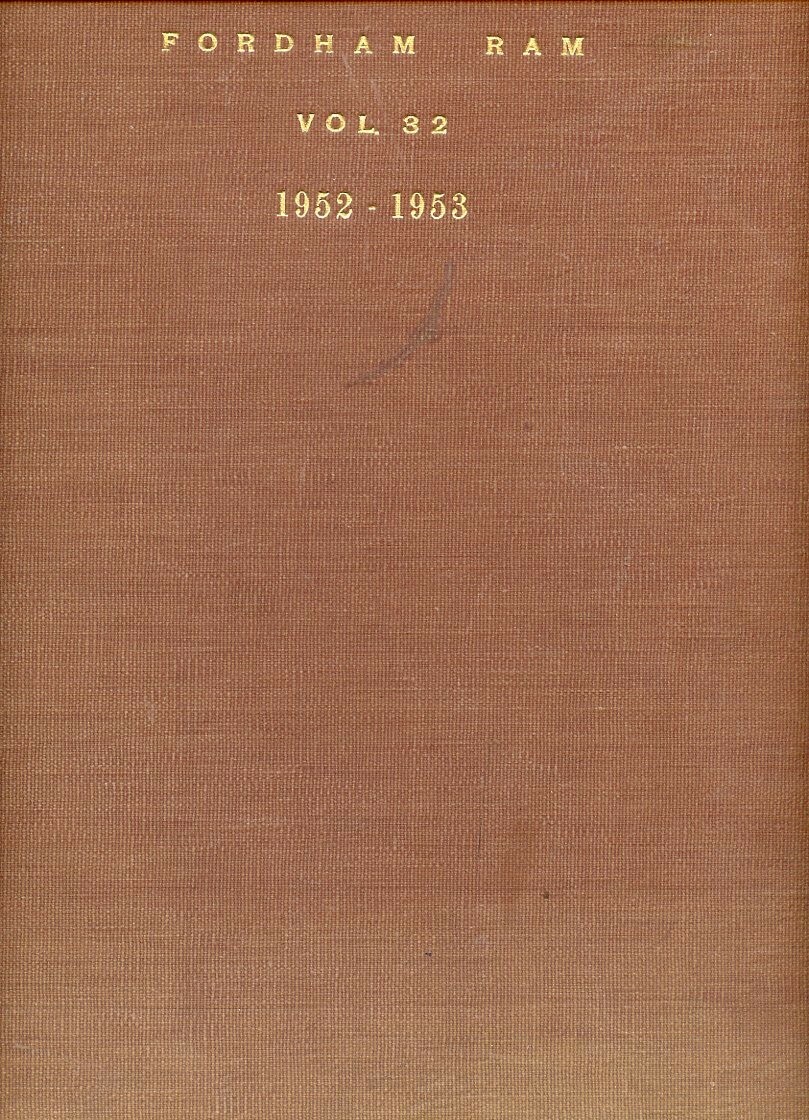 1952-53 Fordham College New York Ram Journal - Class News, Events, Sports +