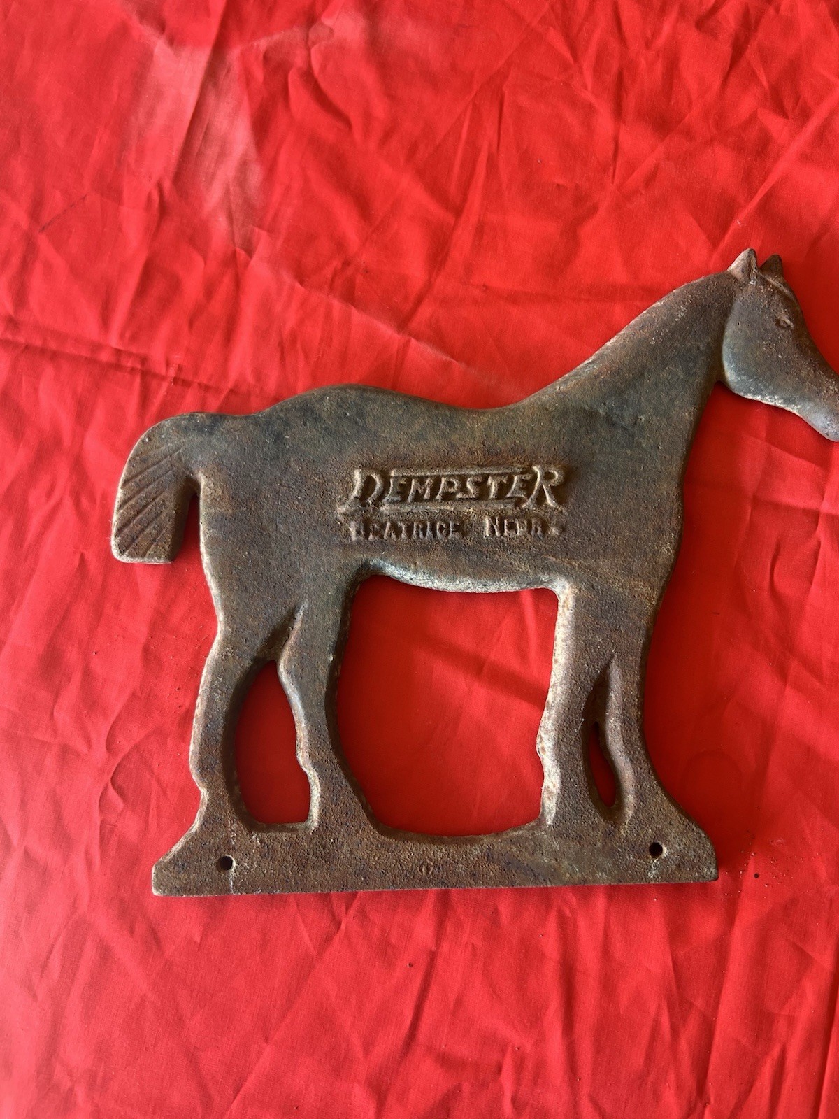 Vintage  Dempster Horse Windmill Weight Patina Farm Wind Mill Livestock