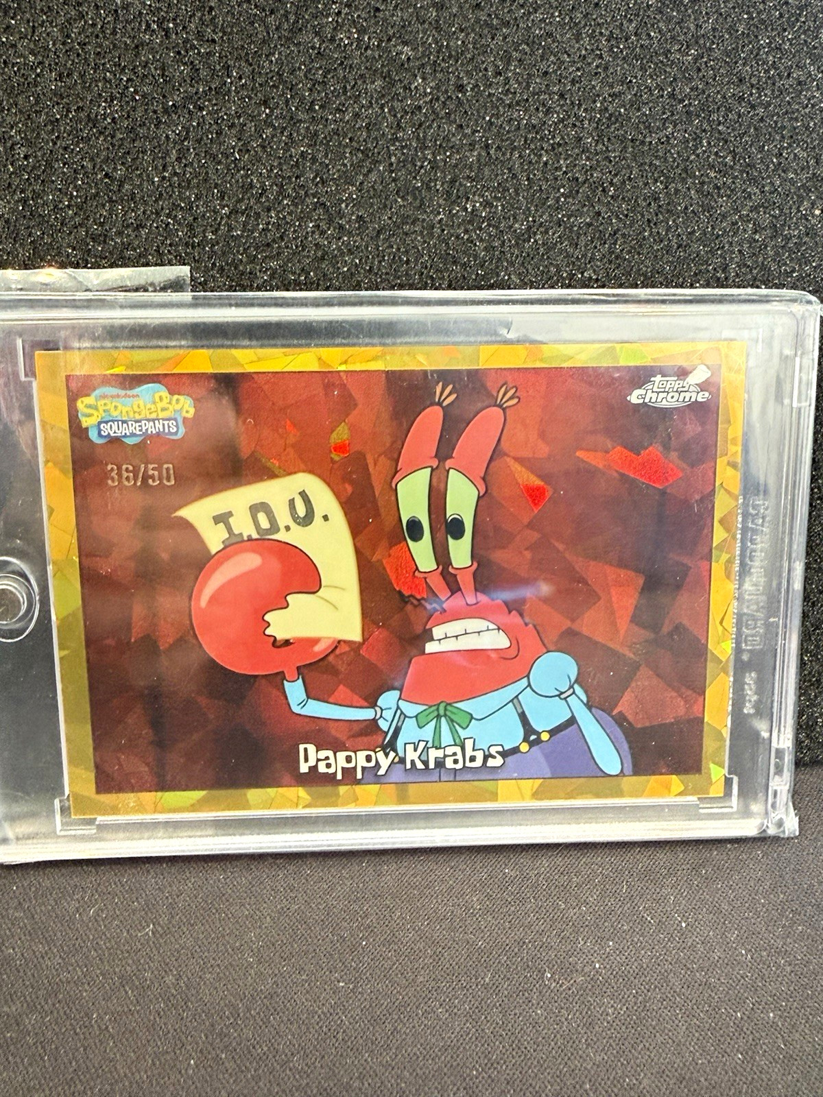 Topps 2025 Chrome SpongeBob Pappy Krabs #57 36/50