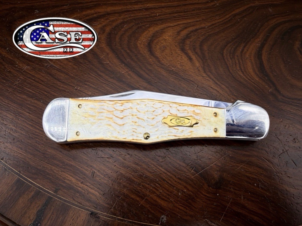 Case XX 1991 Winston Cup Champion 21518 Burnt White Bone Coke Bottle Knife MINT