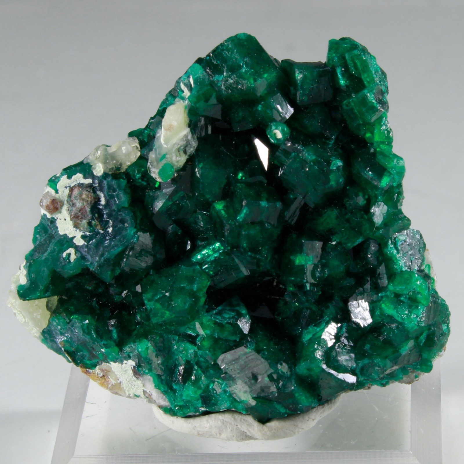 Fantastic DIOPTASE & CALCITE Miniature - Democratic Republic of Congo