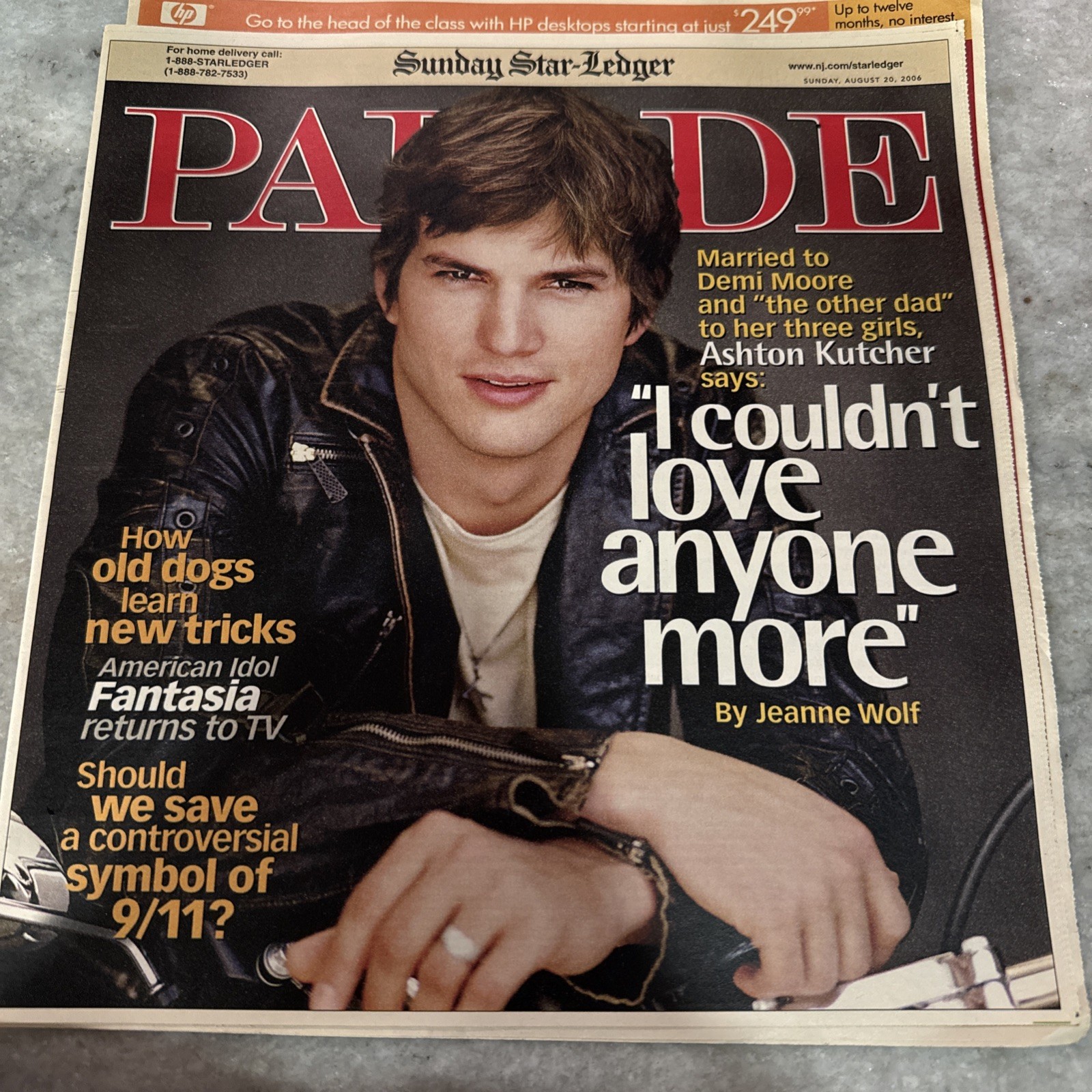 PARADE MAGAZINE August 20, 2006 - ASHTON KUTCHER COVER - E 18370