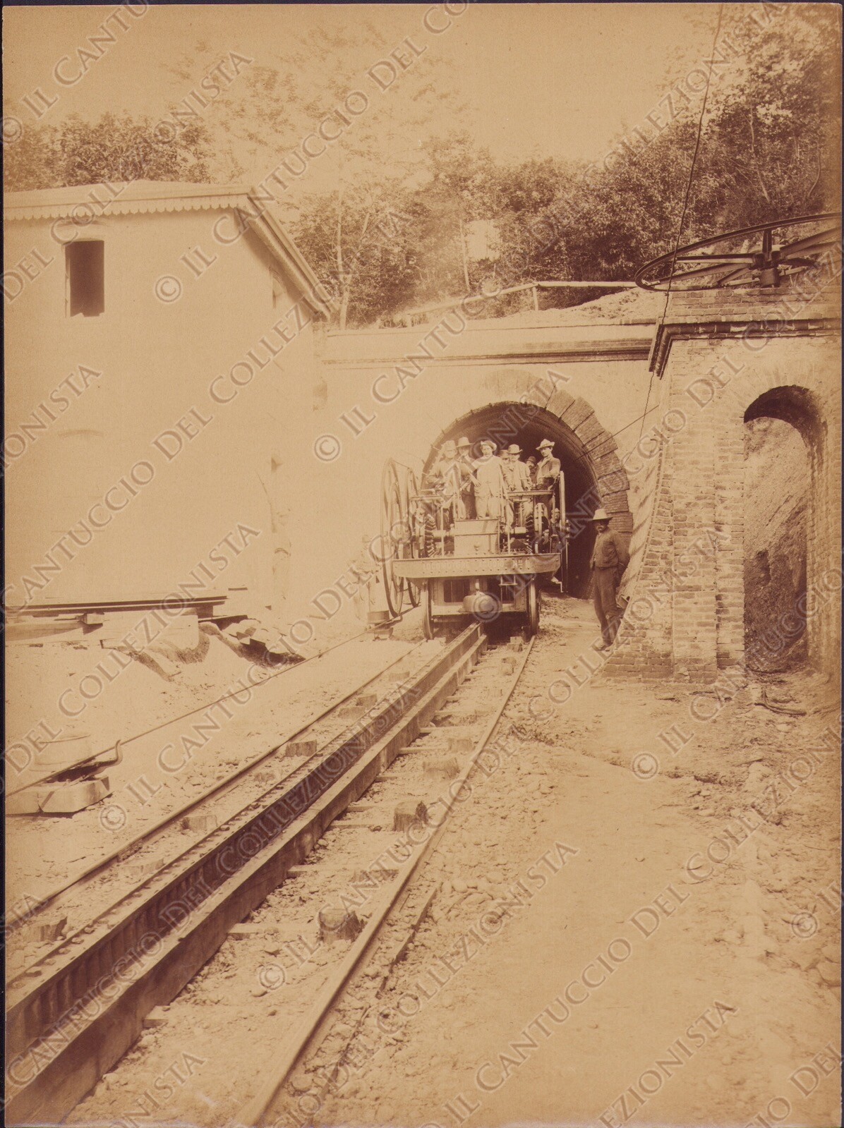 1884 TURIN Locomotive Acute Tommaso Rack Albumin Photography