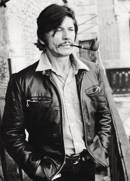 American actor Charles Bronson smoking a pipe Naples 1972 Old Photo