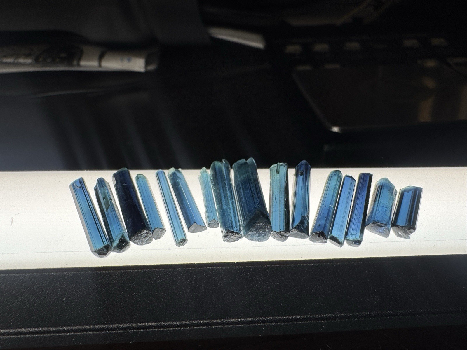 Amazing Glowing Deep Blue Indicolite Tourmaline 17 Lot Gem 40 CT Facet Quality