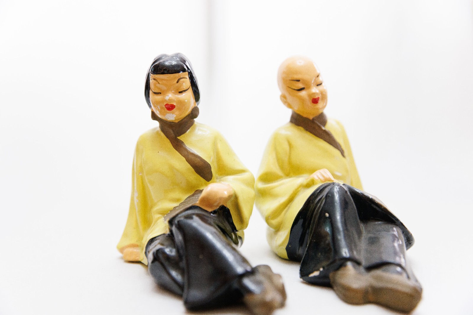 Vintage MCM Chinese Plaster figurines Vintage MCM Chinese Plaster figurines