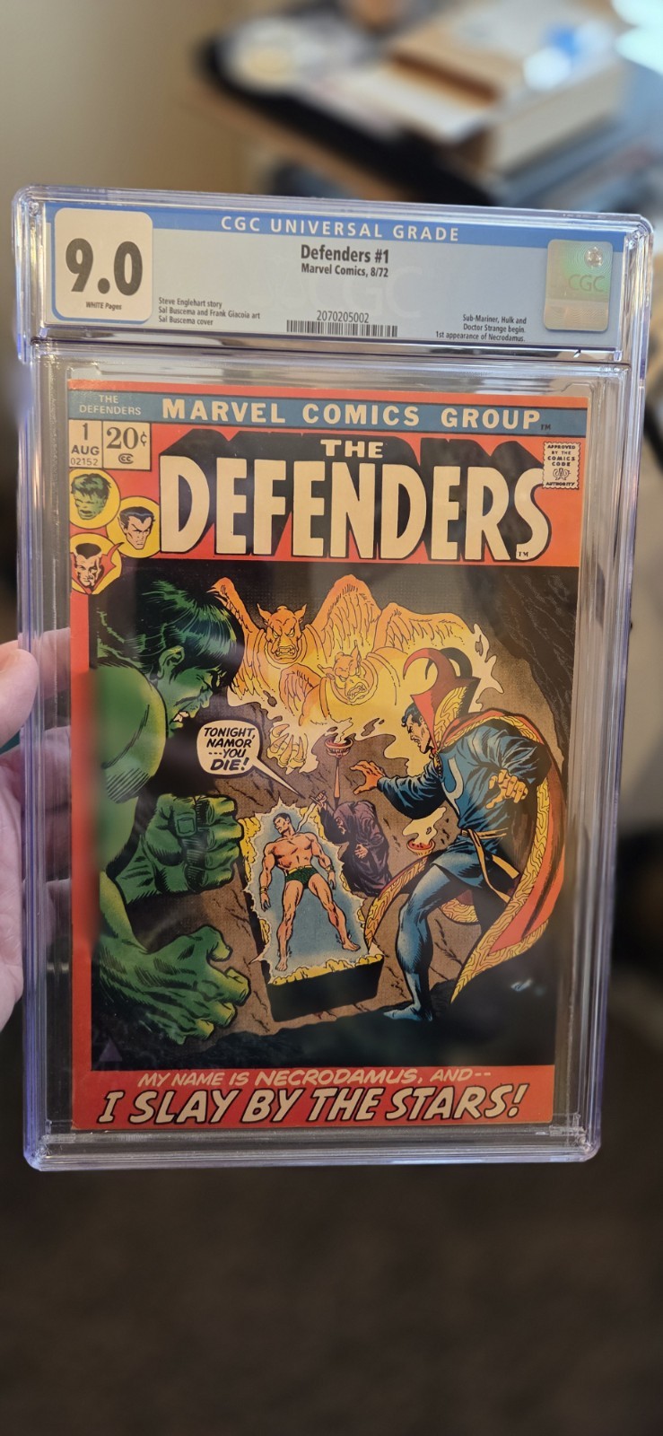 The Defenders #1  1972.  9.0 Graded Marvel