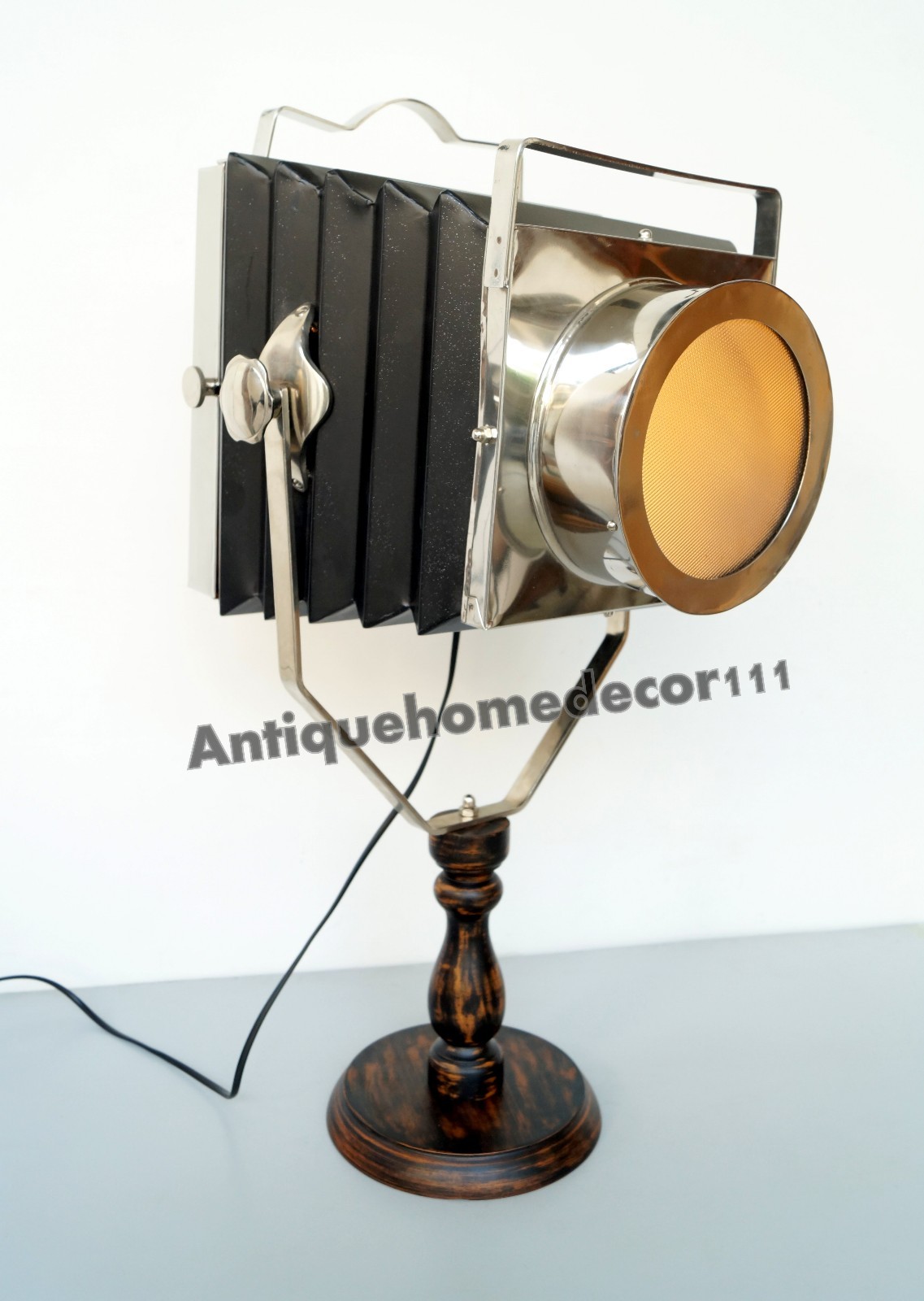Vintage Classical Industrial Nautical Camera Spotlight Big Table Lamp Home Decor