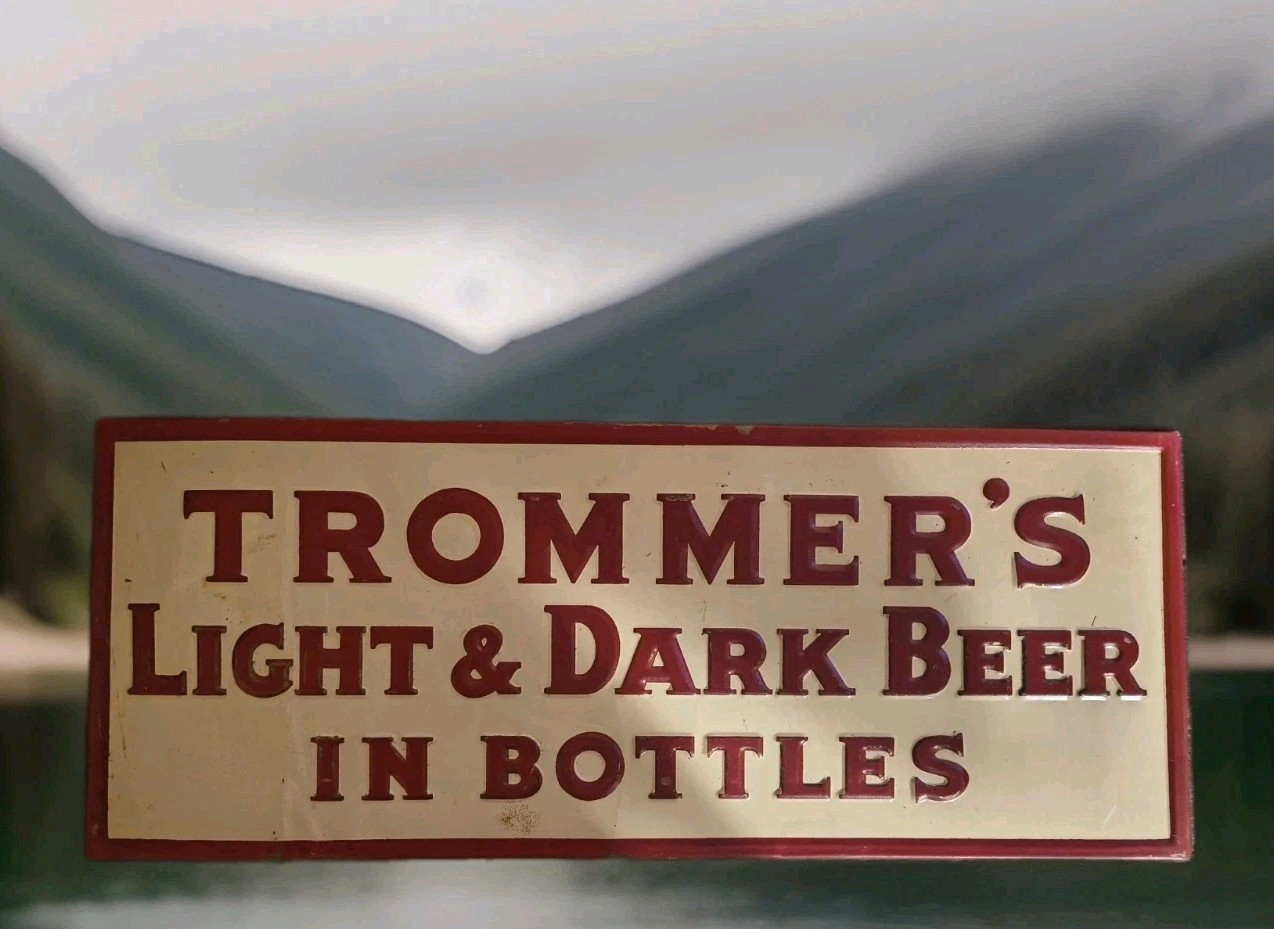 Vintage Trommer's Beer Sign TOC Esslinger's Piel's Utica Club Fort Pitt New York
