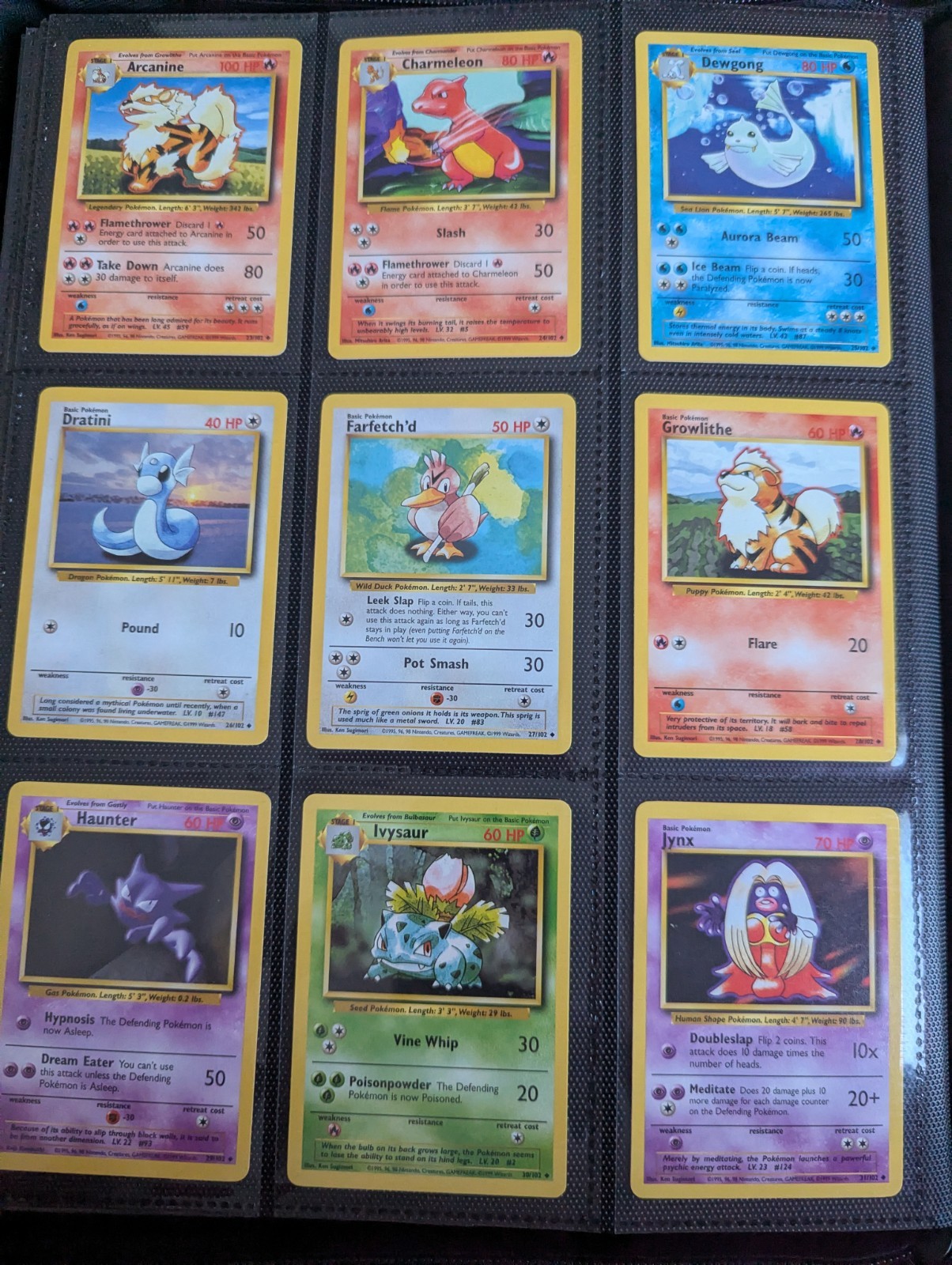 Complete Pokémon Base Set Common & Uncommon Cards 1999 Vintage WOTC - 70 Cards