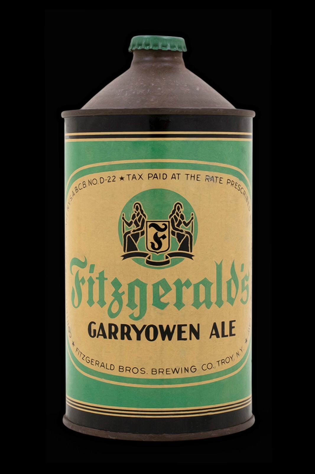 Fitzgerald's Garryowen Ale, Troy, NY DIECUT Sign 36