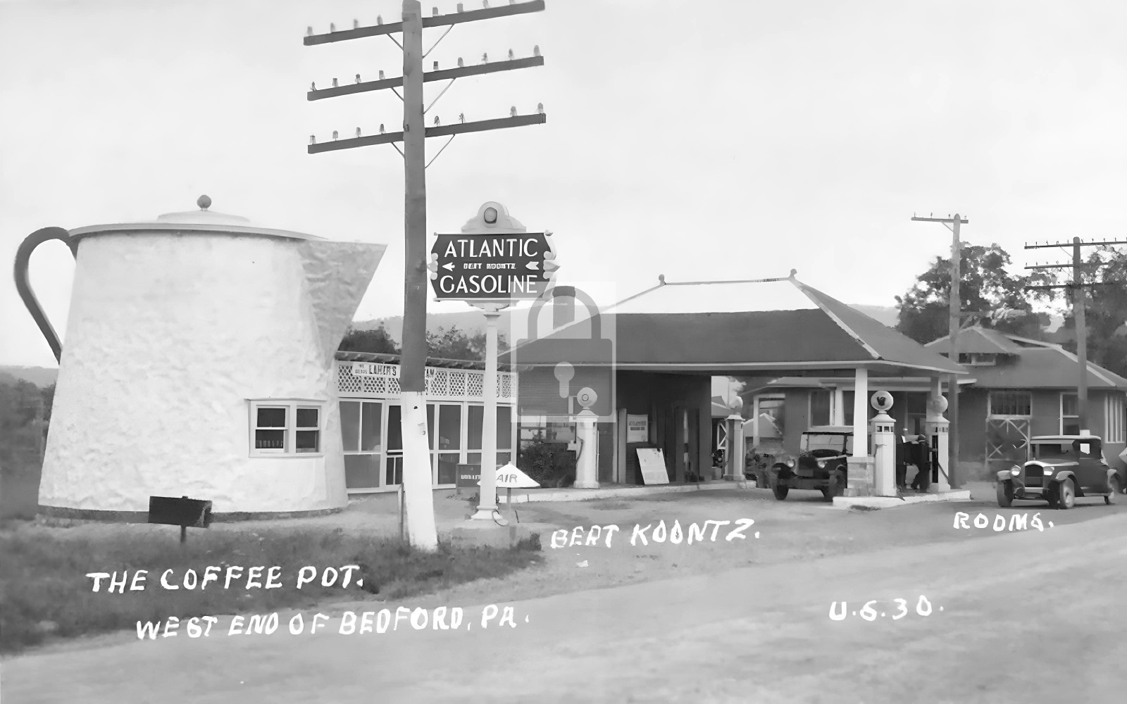 The Coffee Pot Atlantic Gasoline Bedford Pennsylvania PA - Reprint