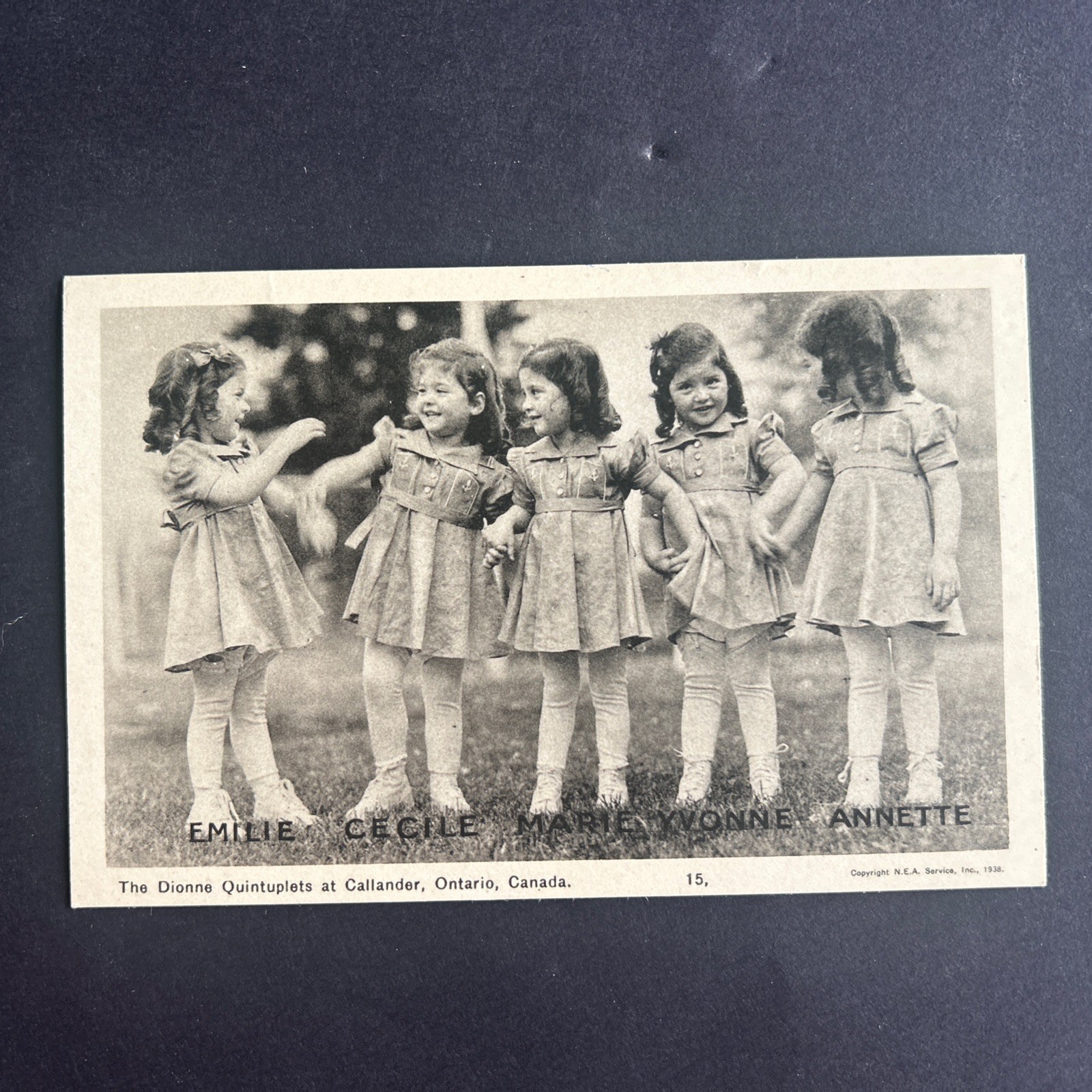 Unused Dionne Quintuplets Postcard PECO 15