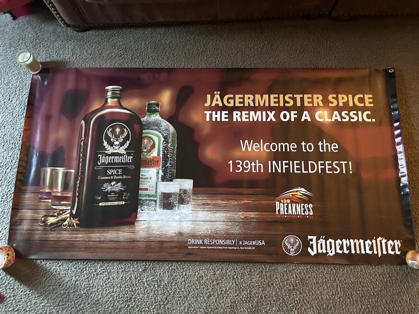Jagermeister Spice Vinyl Banner Promotional Banner For Baltimore Preakness 69x35