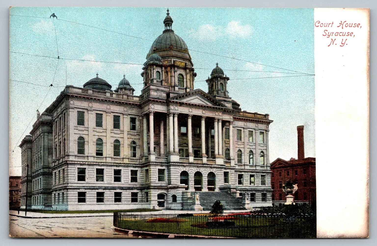 1909 Syracuse NY Court House Postcard William Jubb Germany Printed
