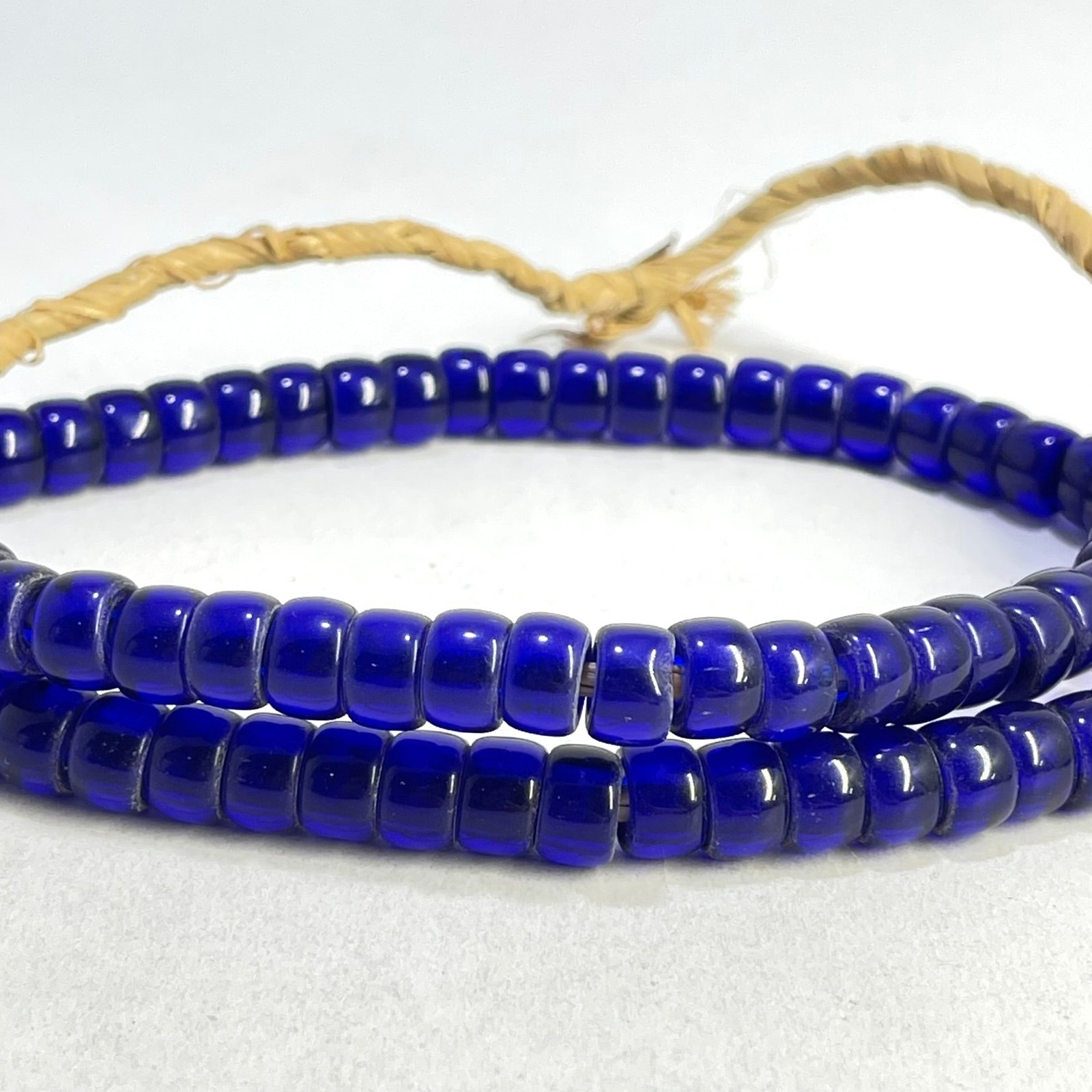 Bohemian Cobalt Blue Flat Ended Trade Beads
