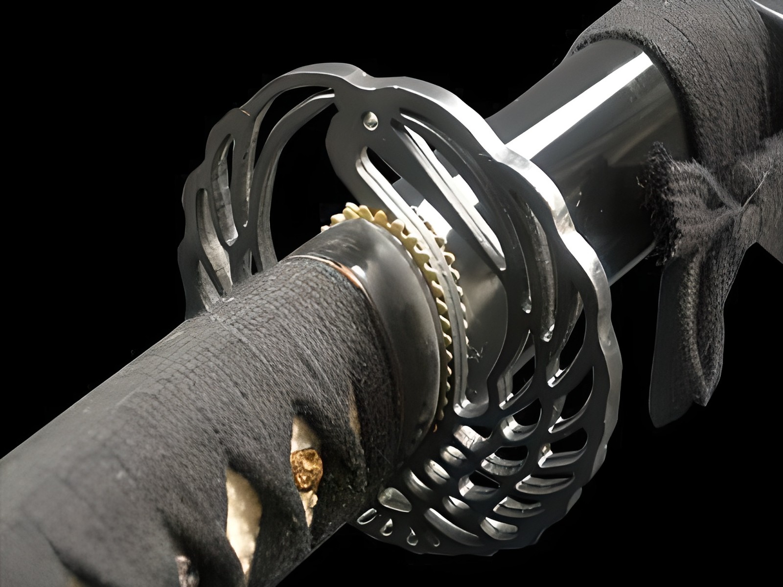 Crane Black Katana - 1060 Carbon Steel Hand Forged Full Tang Battle Ready Sharp