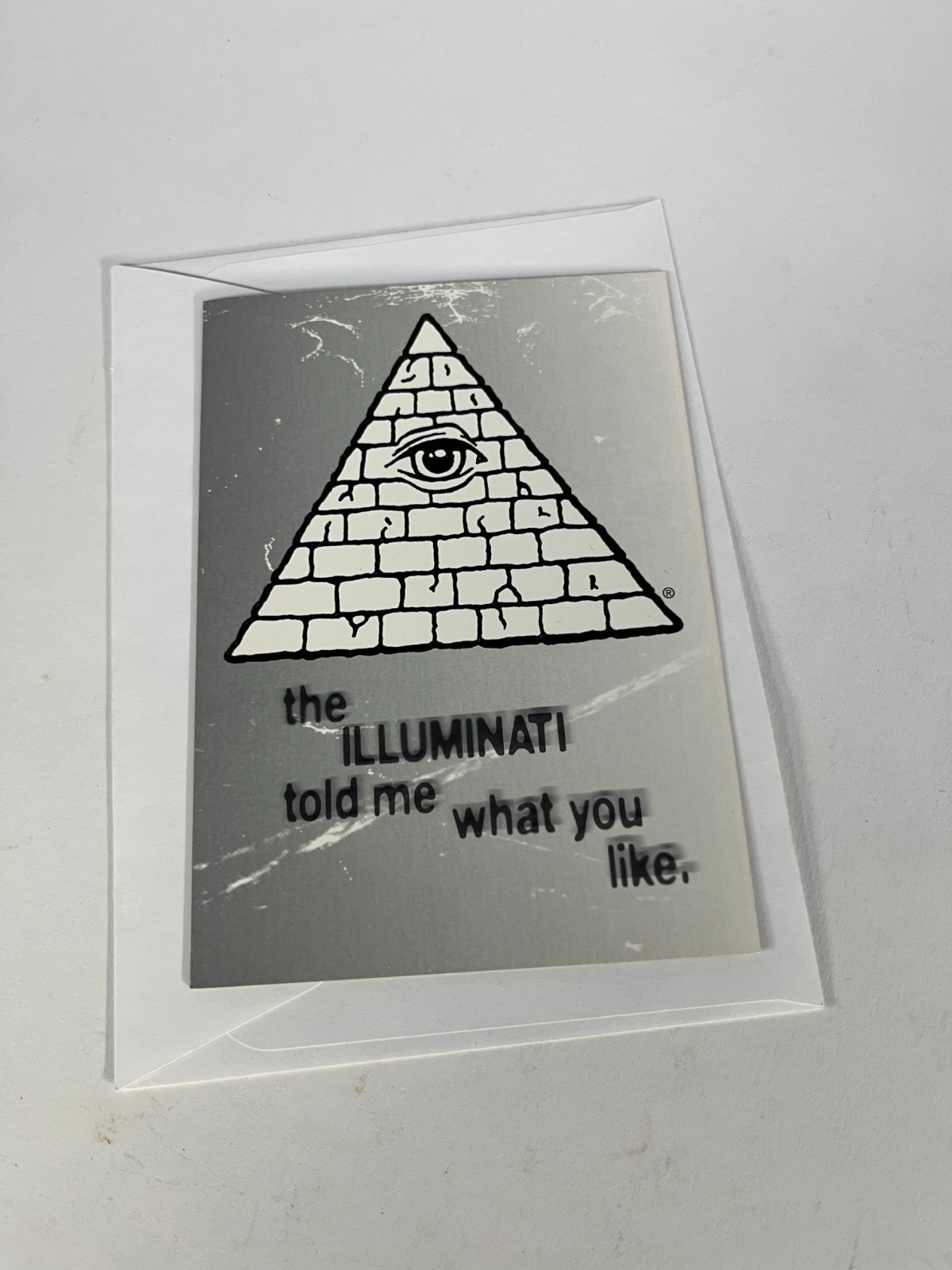 VTG Steve Jackson Illuminati Greeting Card NOS RARE Stacks of Cash Humor 4x6