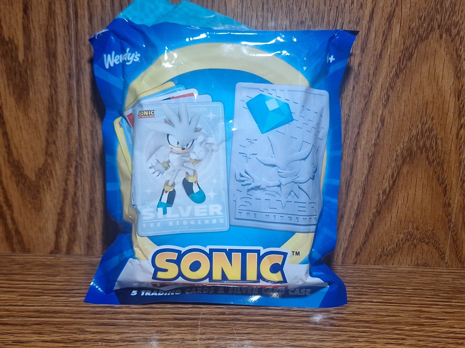 Wendy's Sonic the Hedgehog Silver Trading Card Pack Sealed 5 Cards  Silver Case