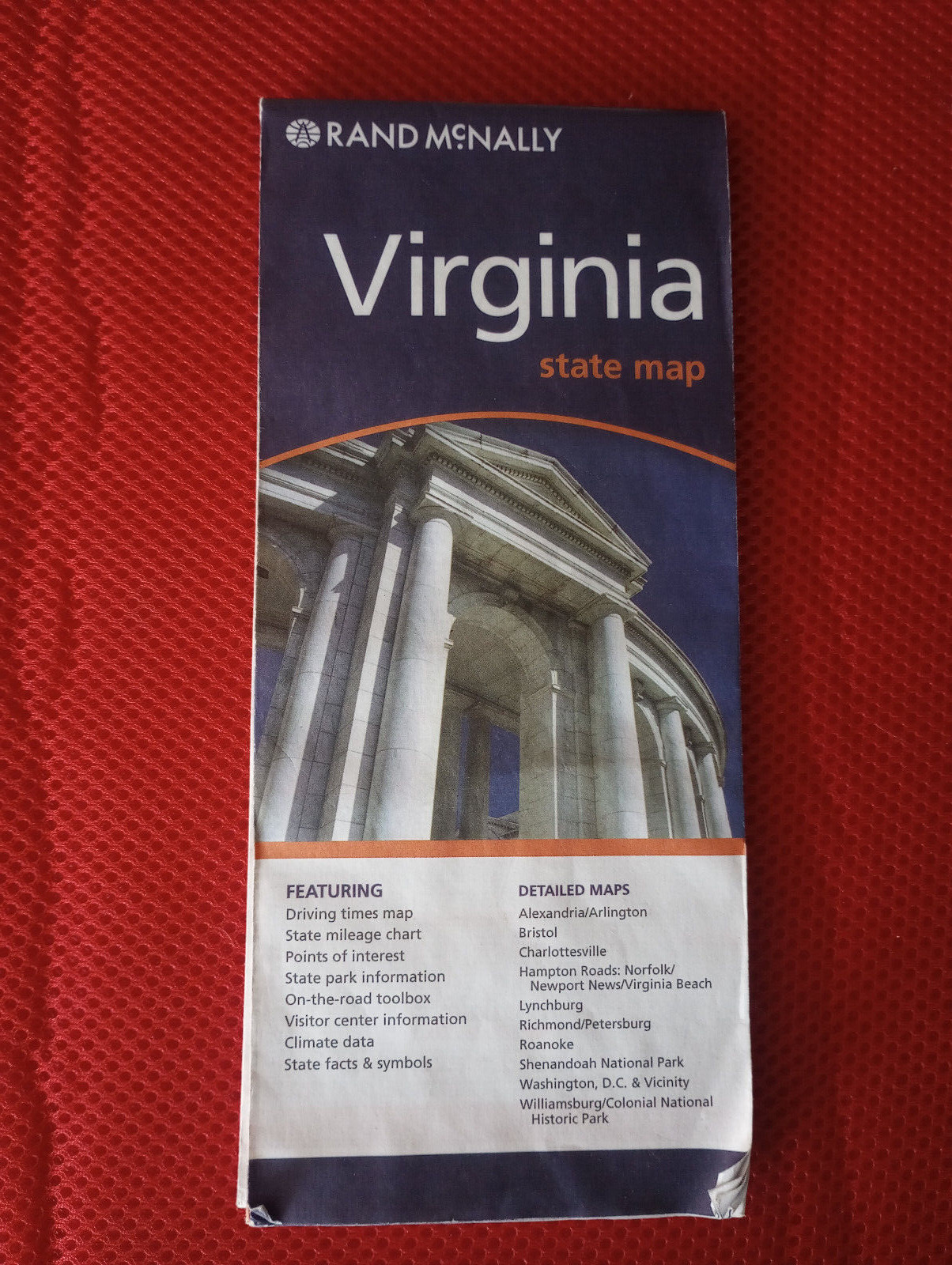 State Map of Virginia, Easy To Read, by Rand McNally 2008