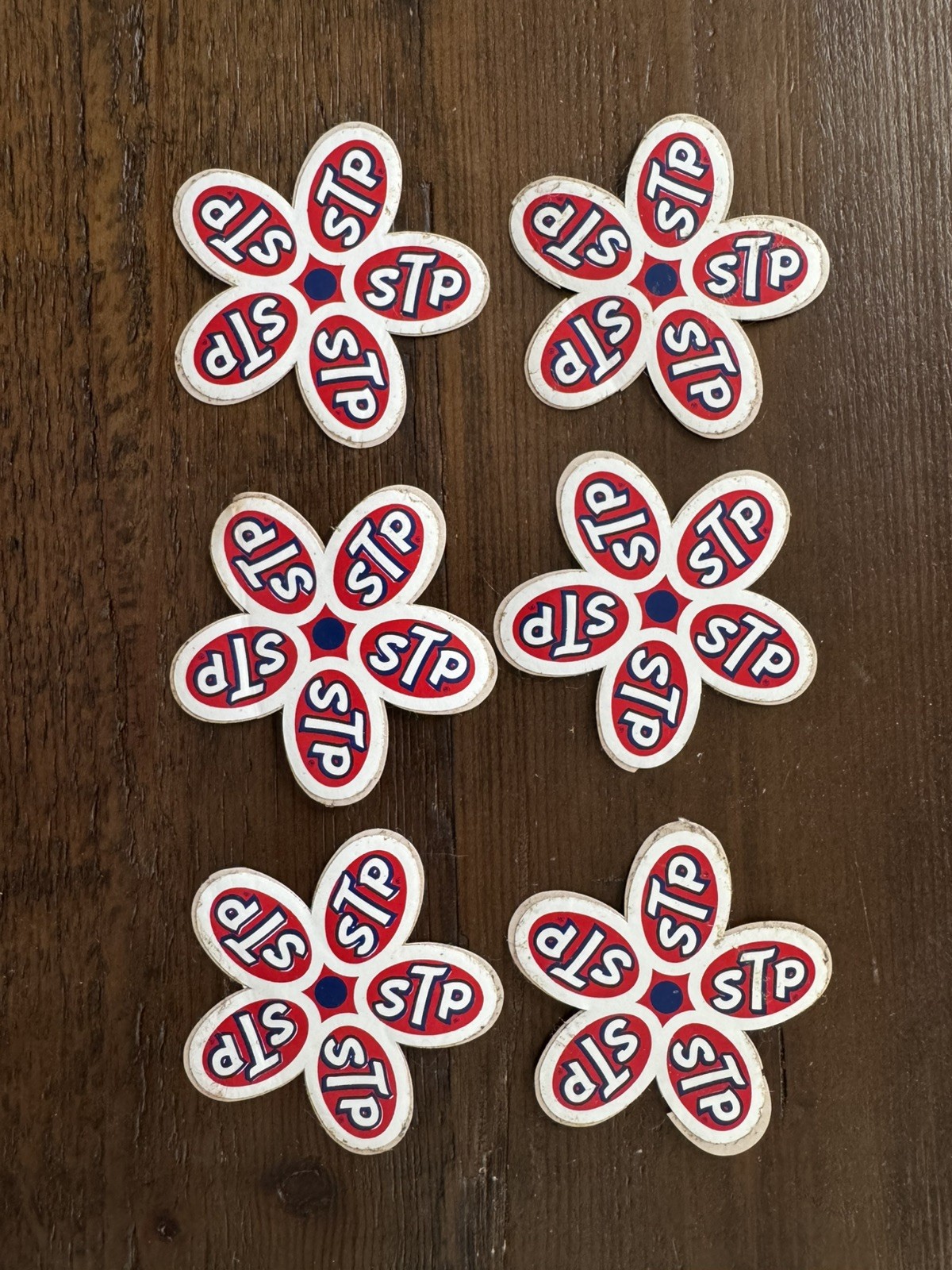 Vintage STP 1960-70s Mini Daisy Flower Sticker Lot Of Six